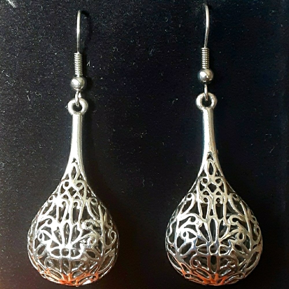 Novica Sterling Silver Floral Dangle Earri…